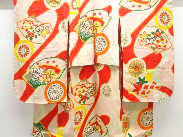 アンティーク　錦紗梅・橘模様着物